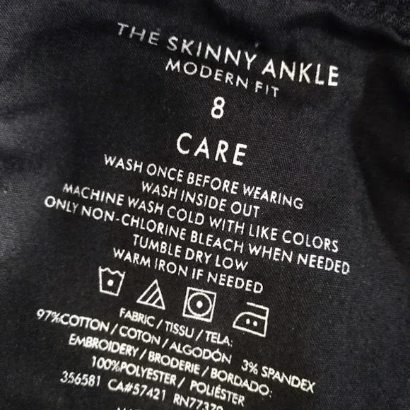 Ann Taylor Skinny Ankle Modern Fit Navy Pant Size 8 - Picture 3 of 7